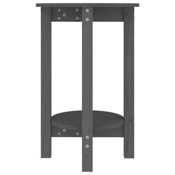 vidaXL Soffbord grå Ø 40x60 cm massivt furu