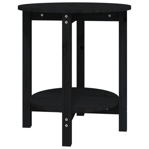 vidaXL Salongbord svart Ø 55x60 cm heltre furu