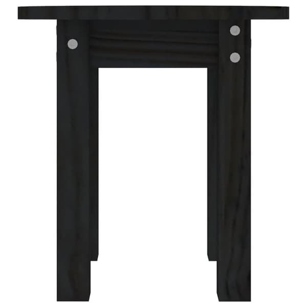 vidaXL Soffbord svart Ø 35x35 cm massiv furu