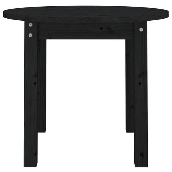 vidaXL Salongbord svart Ø 55x45 cm heltre furu