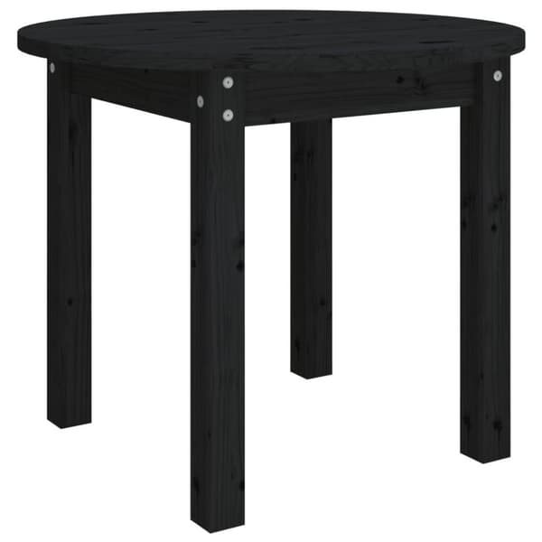 vidaXL Salongbord svart Ø 55x45 cm heltre furu