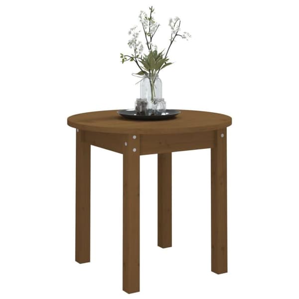 vidaXL Salongbord honningbrun Ø 45x40 cm heltre furu