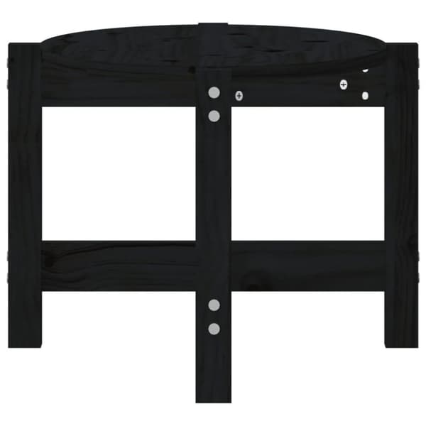 vidaXL Salongbord svart 87x48x35 cm heltre furu