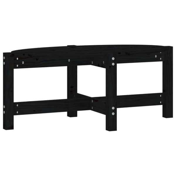 vidaXL Salongbord svart 87x48x35 cm heltre furu