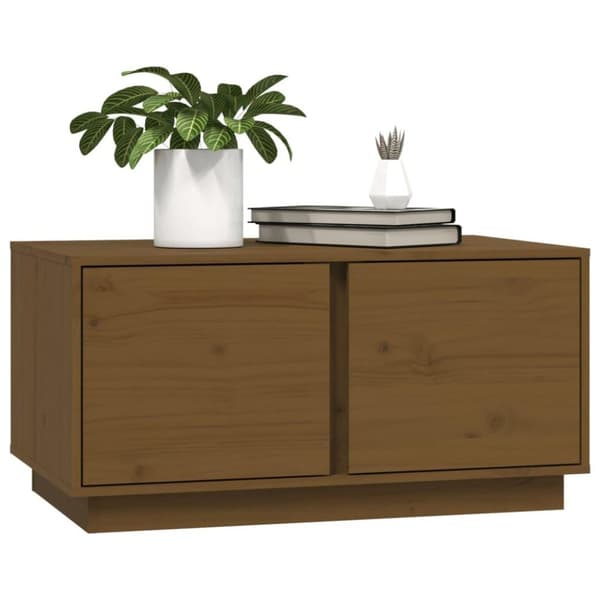 vidaXL Soffbord honungsbrun 80x50x40 cm massiv furu