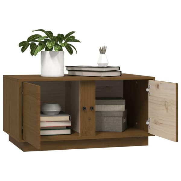 vidaXL Soffbord honungsbrun 80x50x40 cm massiv furu