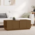 Miniatyrbild 10 av 11: vidaXL Soffbord honungsbrun 110x50x40 cm massiv furu