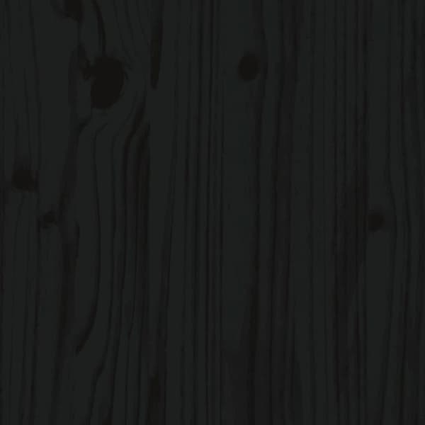 vidaXL Soffbord svart 80x50x40 cm massivt furu