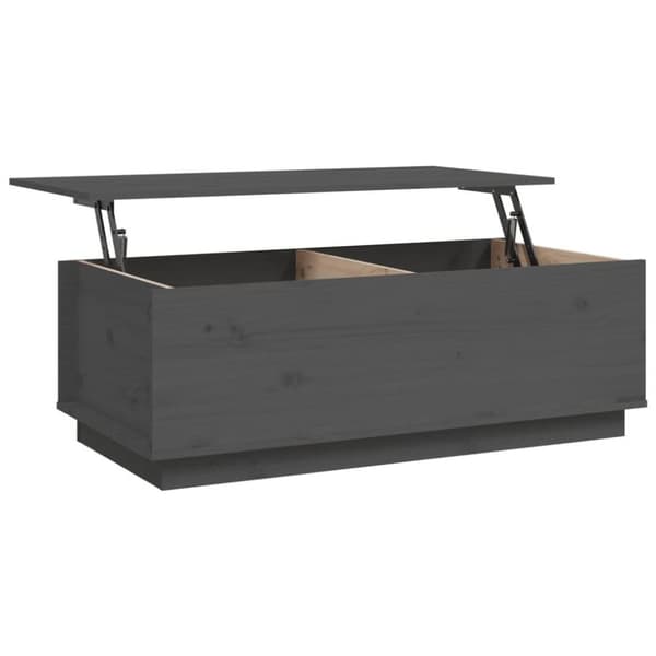 vidaXL Soffbord grå 100x50x35 cm massiv furu