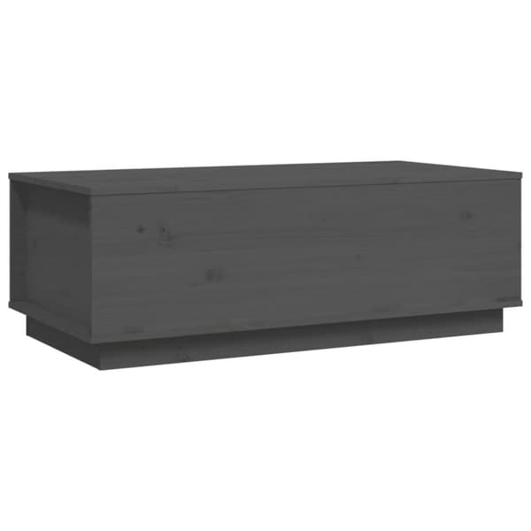 vidaXL Soffbord grå 100x50x35 cm massiv furu