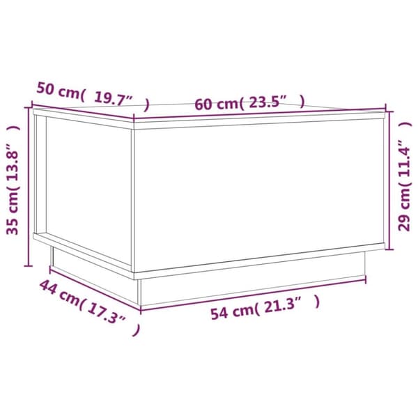 vidaXL Soffbord 60x50x35 cm massiv furu