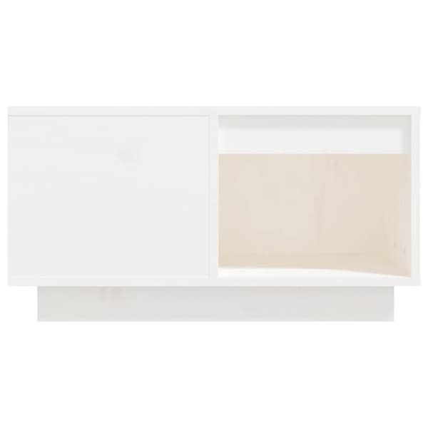 vidaXL Soffbord vit 60x61x32,5 cm massiv furu