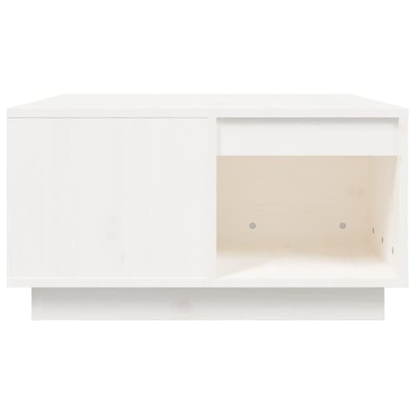 vidaXL Soffbord vit 60x61x32,5 cm massiv furu