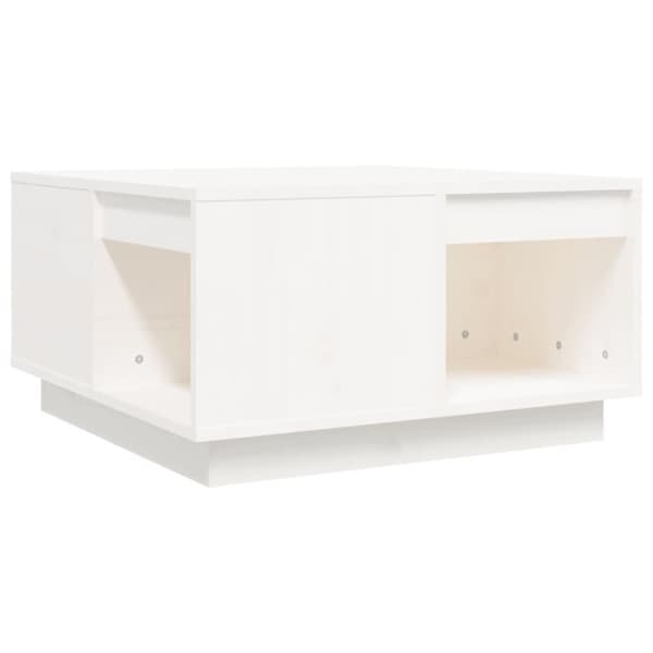 vidaXL Soffbord vit 60x61x32,5 cm massiv furu