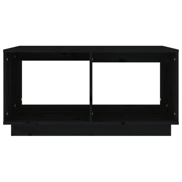 vidaXL Soffbord svart 80x50x40 cm massivt furu