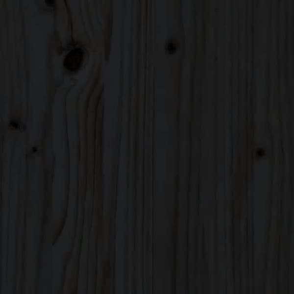 vidaXL Soffbord svart 80x50x40 cm massivt furu