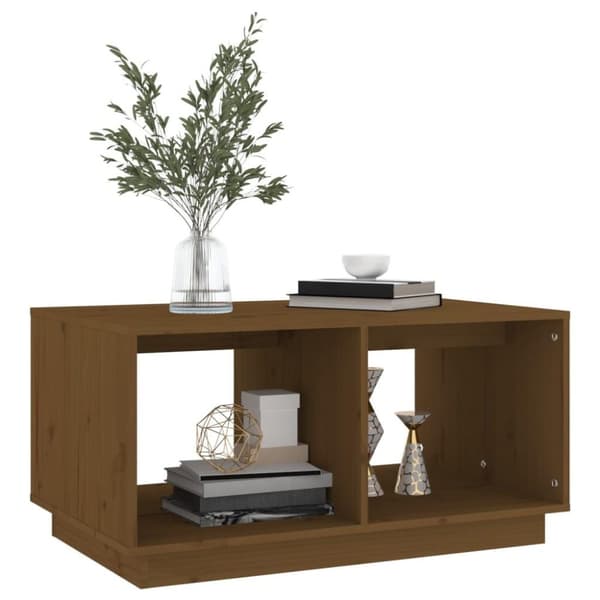vidaXL Soffbord honungsbrun 80x50x40 cm massiv furu