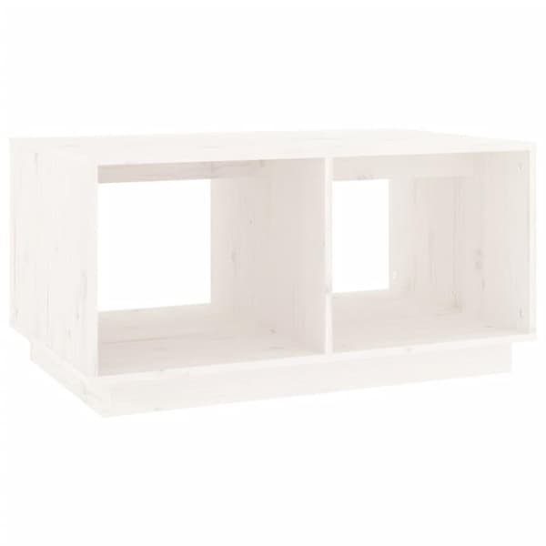 vidaXL Soffbord vit 80x50x40 cm massivt furu