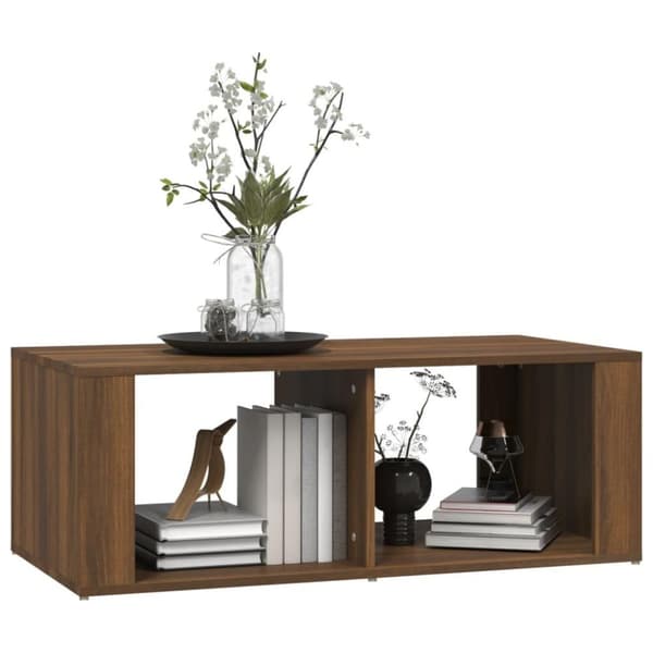 vidaXL Salongbord brun eik 100x50x36 cm konstruert tre