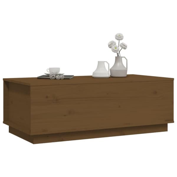 vidaXL Soffbord honungsbrun 100x50x35 cm massiv furu