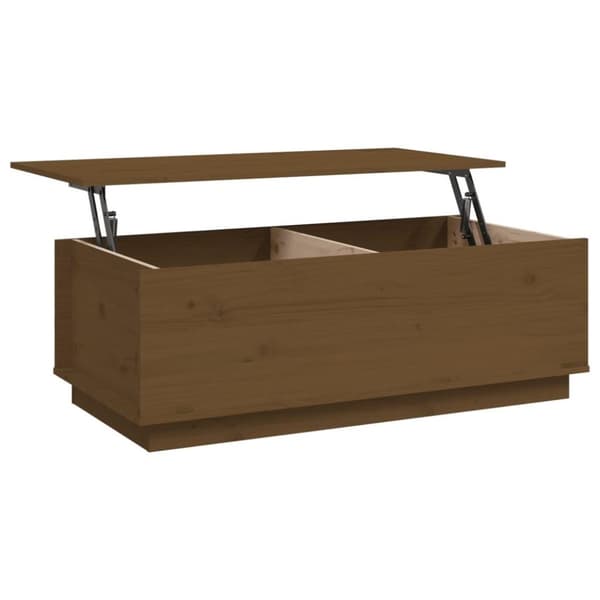 vidaXL Soffbord honungsbrun 100x50x35 cm massiv furu