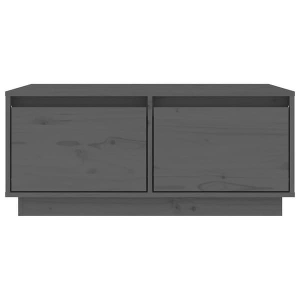 vidaXL Soffbord grå 80x50x35 cm massivt furu