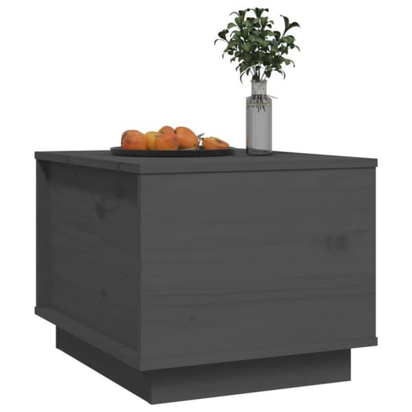 vidaXL Soffbord grå 40x50x35 cm massivt furu