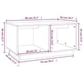 Miniatyrbilde 8 av 10: vidaXL Salongbord grå 80x50x40 cm heltre furu