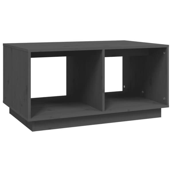 vidaXL Salongbord grå 80x50x40 cm heltre furu