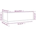 Miniatyrbild 10 av 11: vidaXL Soffbord 100x50x35 cm massiv furu