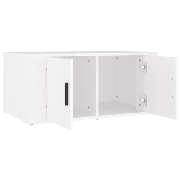 vidaXL Soffbord vit 80x50x36 cm konstruerat trä