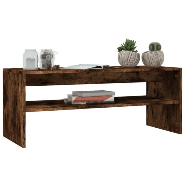 vidaXL sofabord 100x40x40 cm konstrueret træ røget egetræsfarve