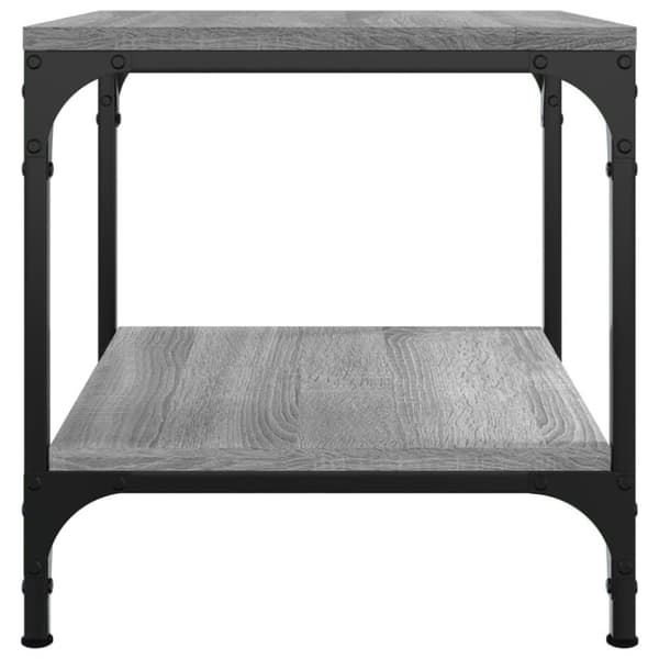 vidaXL sofabord 50x50x40 cm konstrueret træ grå sonoma-eg