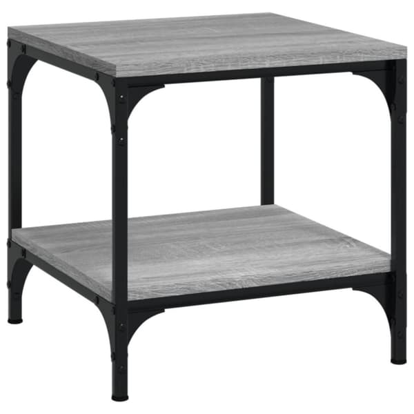 vidaXL sofabord 50x50x40 cm konstrueret træ grå sonoma-eg