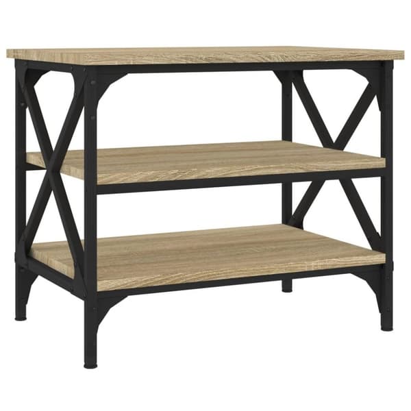 vidaXL Sidebord sonoma eik 55x38x45 cm konstruert tre