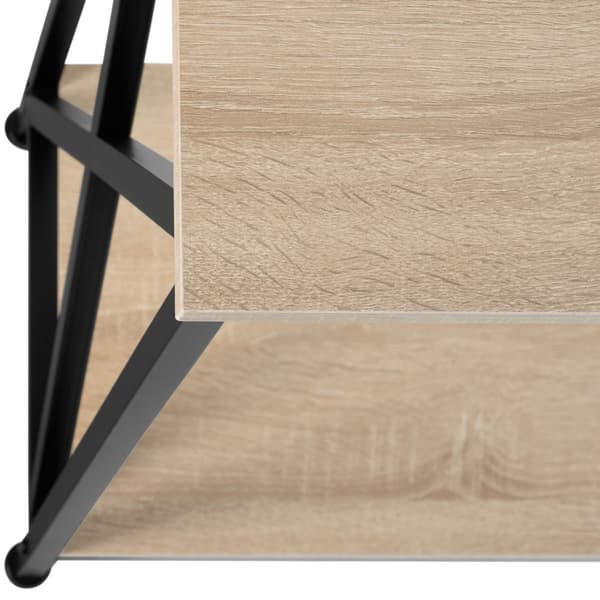Sidebord Tacoma 100x35x80,5cm - Industrielt lyst træ, egetræ Sonoma
