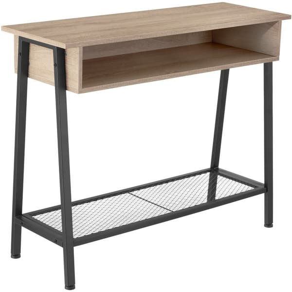 Konsolbord Tralee 100x35x80,5cm - Industrielt lyst træ, egetræ Sonoma