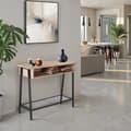Miniatyrbillede 2 af 9: Konsolbord Tralee 100x35x80,5cm - Industrielt lyst træ, egetræ Sonoma