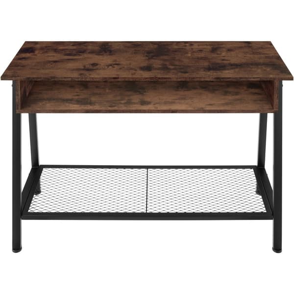 Konsolbord Tralee 100x35x80,5cm - Industrielt mørkt træ, rustikt