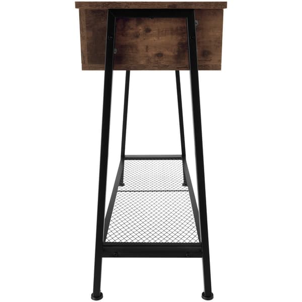Konsolbord Tralee 100x35x80,5cm - Industrielt mørkt træ, rustikt