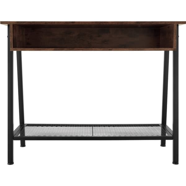 Konsolbord Tralee 100x35x80,5cm - Industrielt mørkt træ, rustikt