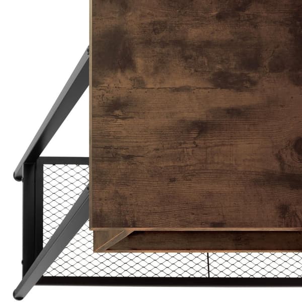 Konsolbord Tralee 100x35x80,5cm - Industrielt mørkt træ, rustikt