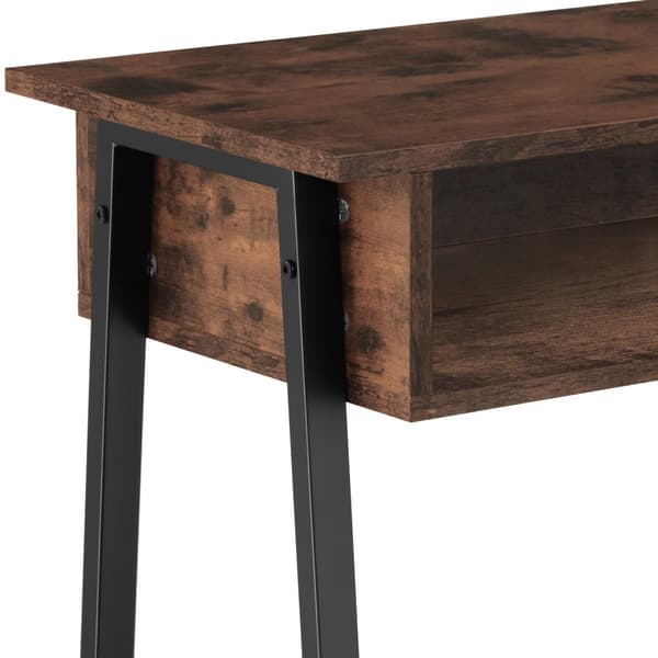 Konsolbord Tralee 100x35x80,5cm - Industrielt mørkt træ, rustikt