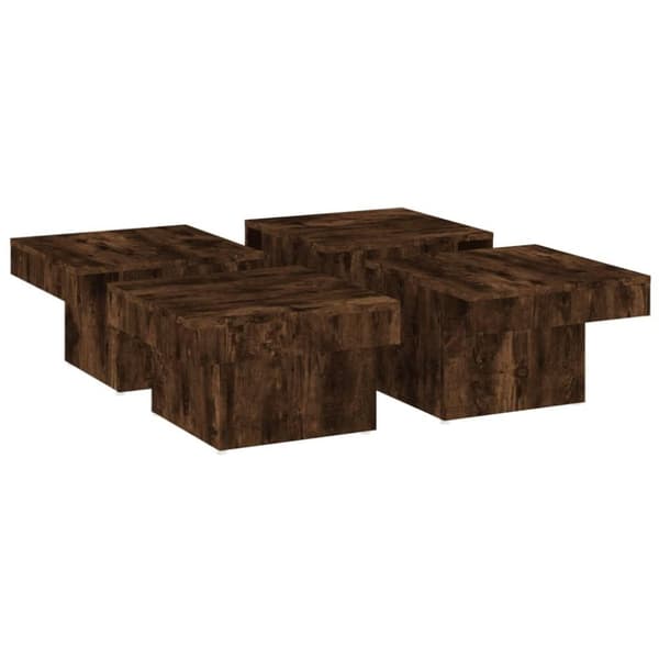 vidaXL Salongbord røkt eik 90x90x28 cm konstruert tre