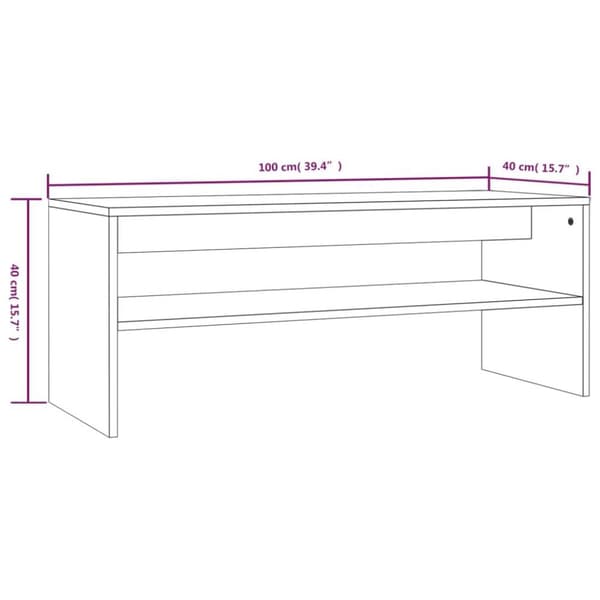 vidaXL Sohvapöytä harmaa Sonoma 100x40x40 cm tekninen puu