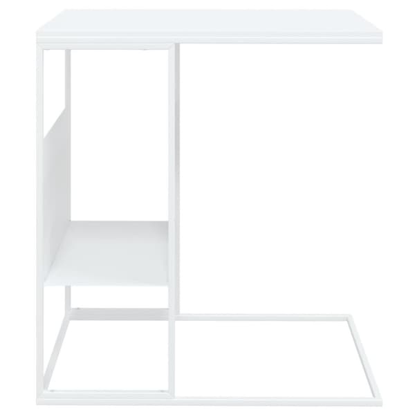 vidaXL Sidebord hvit 55x36x59,5 cm konstruert tre