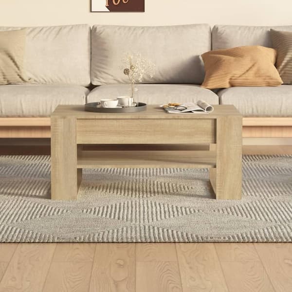 vidaXL Salongbord sonoma eik 102x55x45 cm konstruert tre