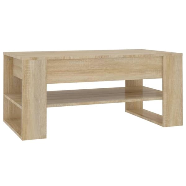 vidaXL Salongbord sonoma eik 102x55x45 cm konstruert tre
