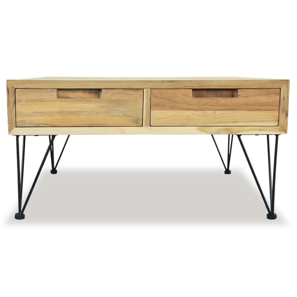 vidaXL sofabord 80 x 80 x 40 cm massivt teaktræ