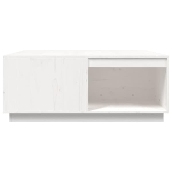 vidaXL sofabord 100x101x40,5 cm massivt fyrretræ hvid